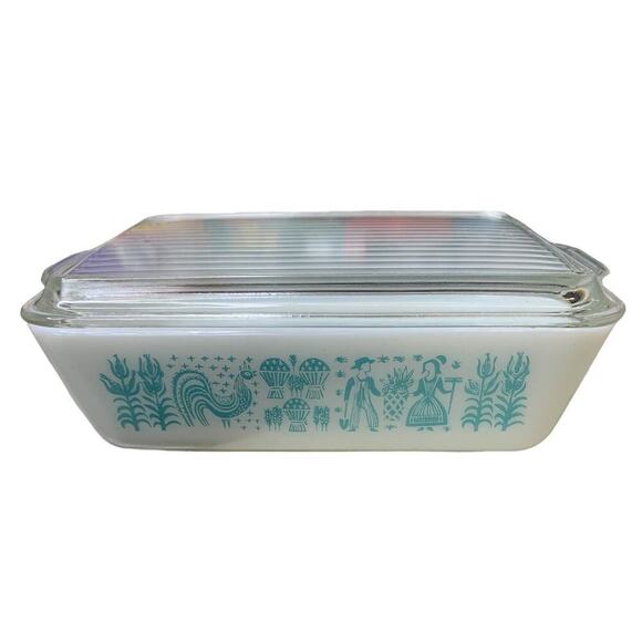 PYREX Amish Butterprint #503 with Lid 1.5 Quart Dish - Picture 1 of 6